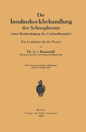 Die Insulinshockbehandlung der Schizophrenie von Braunmühl,  Anton von