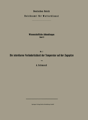 Die interdiurne Veränderlichkeit der Temperatur auf der Zugspitze von Schmauss,  August