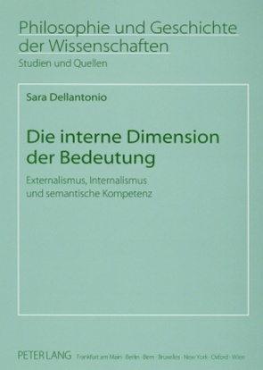 Die interne Dimension der Bedeutung von Dellantonio,  Sara