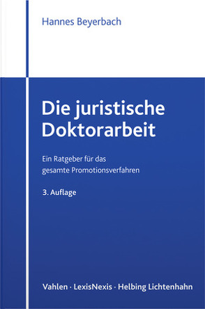 Die juristische Doktorarbeit von Beyerbach,  Hannes