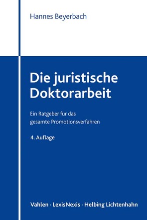 Die juristische Doktorarbeit von Beyerbach,  Hannes