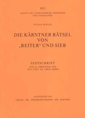 Die Kärntner Rätsel von „Reiter und Sieb von Moser,  Oskar