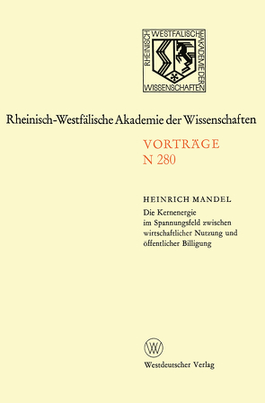 Die Kernenergie im Spannungsfeld zwischen wirtschaftlicher Nutzung und öffentlicher Billigung von Mandel,  Heinrich