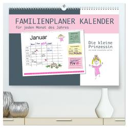 Die kleine Prinzessin, die nicht einschlafen wollte – Familienplaner (hochwertiger Premium Wandkalender 2024 DIN A2 quer), Kunstdruck in Hochglanz von von Raithenfeldt/steckandose,  DMR/Constanze