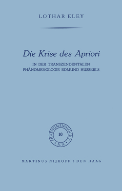 Die Krise des Apriori von Eley,  L.