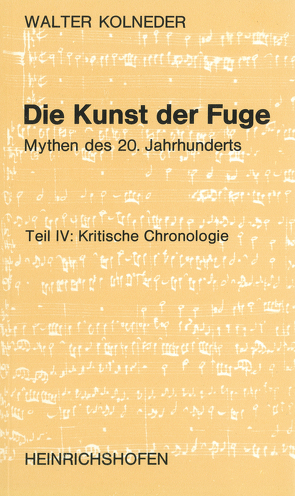 Die Kunst der Fuge von Kolneder,  Walter