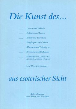 Die Kunst des Lernens etc. aus esoterischer Sicht von Kazemzadeh Iranschähr,  Hossein