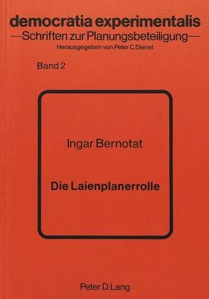 Die Laienplanerrolle von Böhm-Bernotat,  Ingar