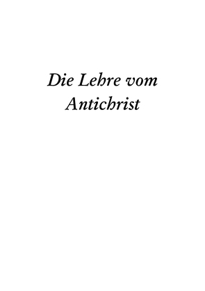 Die Lehre vom Antichrist von Sankt Thomas von Aquin e.V.,  Verein