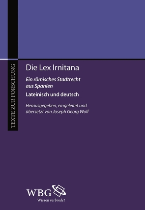 Die Lex Irniterna von Wolf,  Joseph Georg