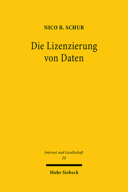 Die Lizenzierung von Daten von Schur,  Nico B.