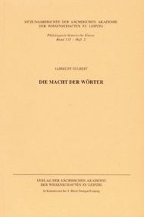 Die Macht der Wörter von Neubert,  Albrecht