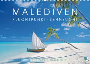 Die Malediven: Fluchtpunkt Sehnsucht (Wandkalender 2023 DIN A2 quer) von CALVENDO