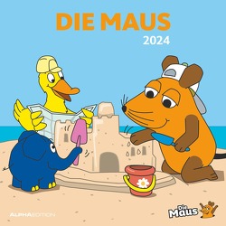 Die Maus 2024 – Broschürenkalender 30×30 cm (30×60 geöffnet) – Kalender mit Platz für Notizen – inkl. Poster – Wandplaner – Bildkalender – Wandkalender