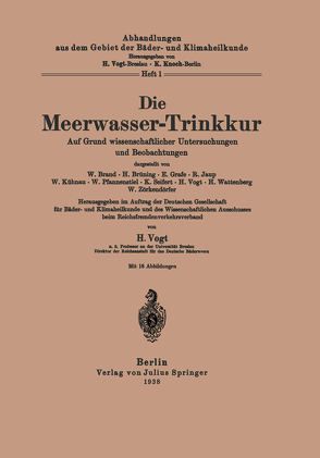 Die Meerwasser-Trinkkur von Vogt,  Vogt