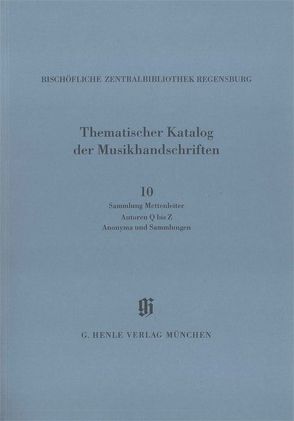 KBM 14,10 Sammlung Mettenleiter, Autoren O bis Z, Anonyma und Sammlungen von Haberkamp,  Gertraut, Pueyo,  Bernat C