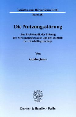 Die Nutzungsstörung. von Quass,  Guido