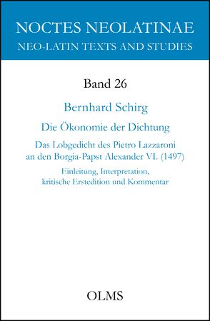 Die Ökonomie der Dichtung von Schirg,  Bernhard