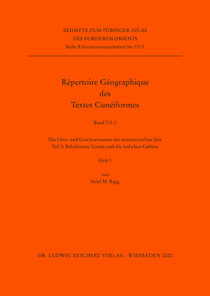 Die Orts- und Gewässernamen der neuassyrischen Zeit von Bagg,  Ariel M.
