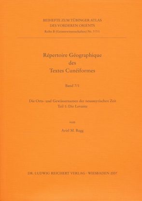 Die Orts- und Gewässernamen der neuassyrischen Zeit von Bagg,  Ariel M.