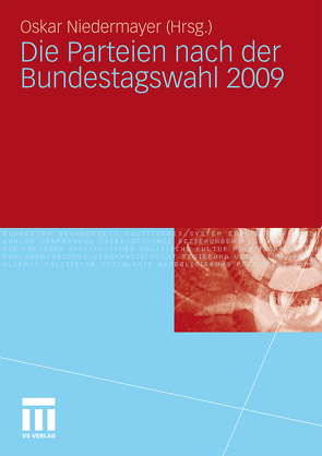 Die Parteien nach der Bundestagswahl 2009 von Niedermayer,  Oskar