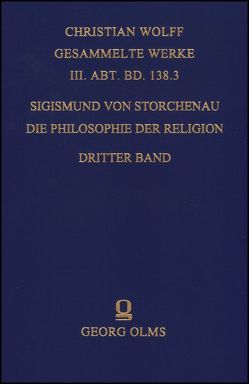 Die Philosophie der Religion. von Storchenau,  Sigismund von