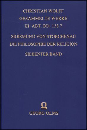 Die Philosophie der Religion. von Storchenau,  Sigismund von