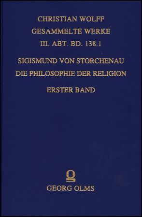 Die Philosophie der Religion von Storchenau,  Sigismund von