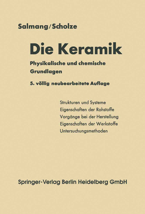 Die physikalischen und chemischen Grundlagen der Keramik von Salmang,  Hermann, Scholze,  Horst