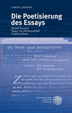 Die Poetisierung des Essays von Jander,  Simon