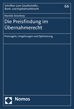 Die Preisfindung im Übernahmerecht von Aisenbrey,  Mareike