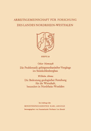 Die Problematik gebirgsmechanischer Vorgänge im Steinkohlenbergbau von Niemczyk,  Oskar