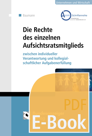 Die Rechte des einzelnen Aufsichtsratsmitglieds (E-Book) von Baumann,  Jan