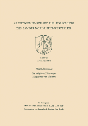 Die religiösen Dichtungen Margaretes von Navarra von Sckommodau,  Hans