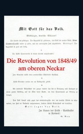 Die Revolution von 1848/49 am oberen Neckar von Bauer,  Sonja Maria, Buchholz,  Günter, Hecht,  Winfried, Losch,  Hans-Joachim, Müller,  Hans Peter, Rüth,  Bernhard, Sauer,  Paul, Schimpf,  Rainer