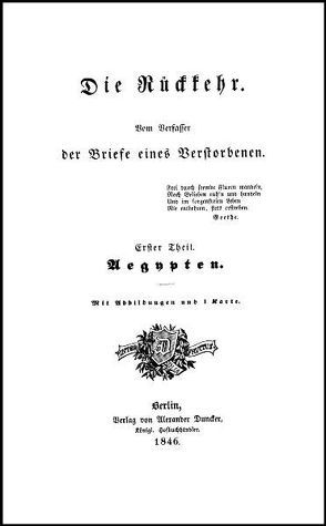 Die Rückkehr von Pückler-Muskau,  Hermann Ludwig Heinrich Von