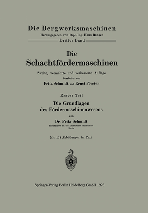 Die Schachtfördermaschinen von Foerster,  Ernst