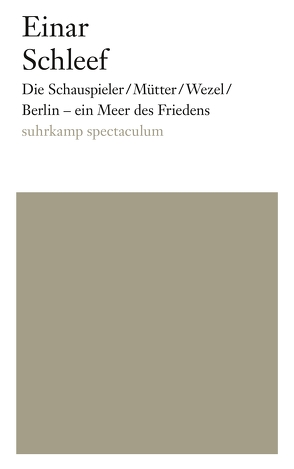 Die Schauspieler/Mütter/Wezel/ Berlin – ein Meer des Friedens von Schleef,  Einar