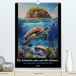 Die Schönheit unter und über Wasser (hochwertiger Premium Wandkalender 2024 DIN A2 hoch), Kunstdruck in Hochglanz von ©DigitalDreamweaver,  ©DigitalDreamweaver