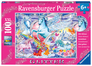 Ravensburger Kinderpuzzle – 13928 Die schönsten Einhörner – Einhorn-Puzzle für Kinder ab 6 Jahren, mit 100 Teilen im XXL-Format, mit Glitzer von Dreisilker,  Barbara