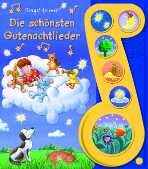 Die schönsten Gutenachtlieder – Liederbuch mit Sound -Pappbilderbuch mit 6 Melodien für Kinder ab 3 Jahren