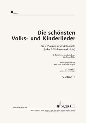 Die schönsten Volks- und Kinderlieder von Birtel,  Wolfgang, Estenfeld-Kropp,  Christa, Magolt,  Hans, Magolt,  Marianne