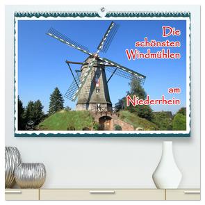 Die schönsten Windmühlen am Niederrhein (hochwertiger Premium Wandkalender 2024 DIN A2 quer), Kunstdruck in Hochglanz von Jäger- mitifoto,  Michael