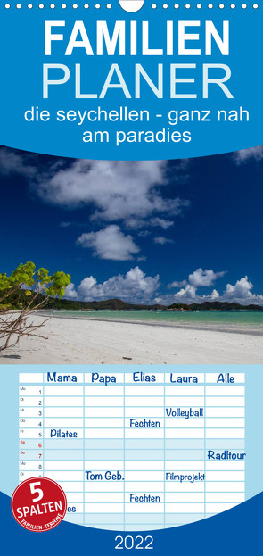 die seychellen – ganz nah am paradies – Familienplaner hoch (Wandkalender 2022 , 21 cm x 45 cm, hoch) von rsiemer