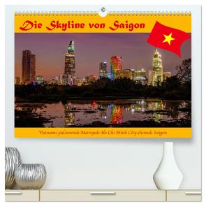 Die Skyline von Saigon (hochwertiger Premium Wandkalender 2024 DIN A2 quer), Kunstdruck in Hochglanz von Brack,  Roland