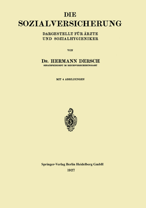 Die Sozialversicherung von Dersch,  Hermann