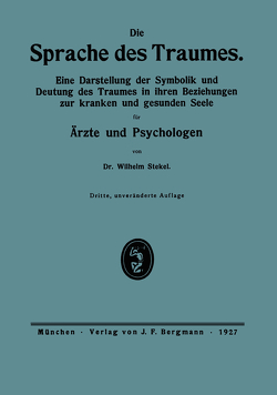 Die Sprache des Traumes von Stekel,  Wilhelm