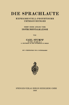 Die Sprachlaute von Stumpf,  Carl