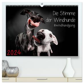 Die Stimme der Windhunde (hochwertiger Premium Wandkalender 2024 DIN A2 quer), Kunstdruck in Hochglanz von Gier,  Marcus