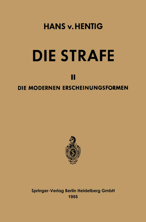 Die Strafe von von Hentig,  Hans